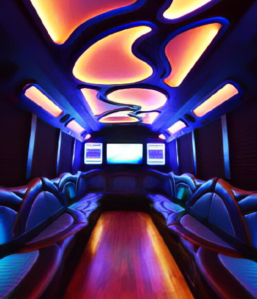 luxurious party bus in Miami