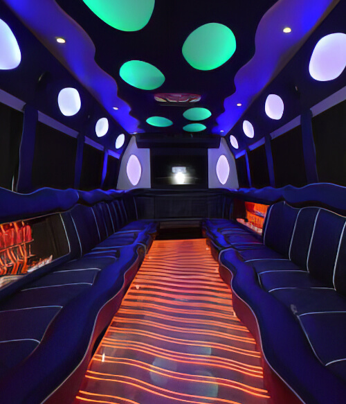 Inside a party bus